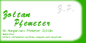 zoltan pfemeter business card